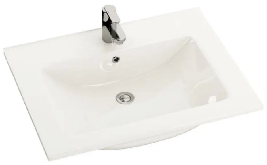 BATH DELUXE 06-060-60-11-01 - Zapustené umývadlo CHICAGO 61x46,5 cm lesklá biela