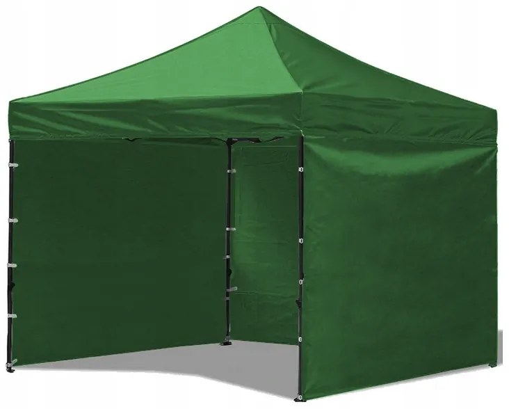 Trojstenný párty stan bez okien čierna 3m x 3m
