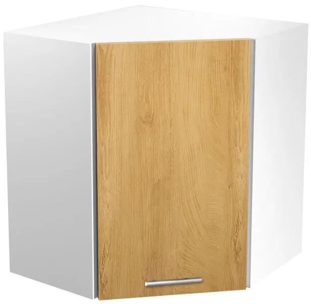 VENTO GN-60/72 corner top cabinet, color: white / honey oak