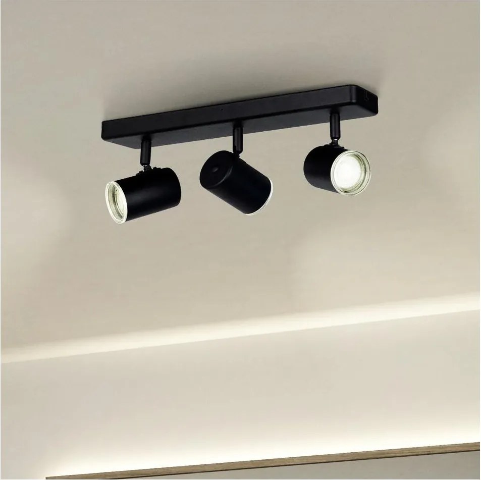 Eglo 901966 - Kúpeľňové bodové svietidlo CONSUMA 3xGU10/5W/230V IP44 čierna