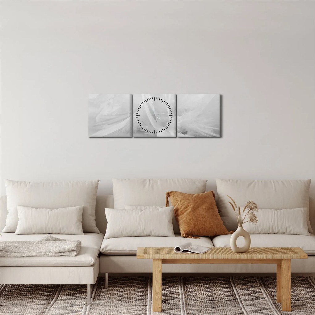 Obraz - Perie (s hodinami) (90x30 cm)