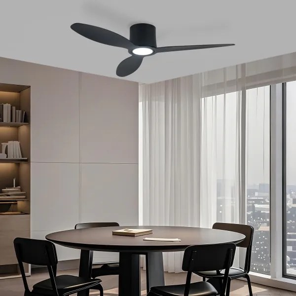 ZEVENTI - LED Stropný ventilátor VENTORA LED/24W/230V Wi-Fi Tuya čierna + DO