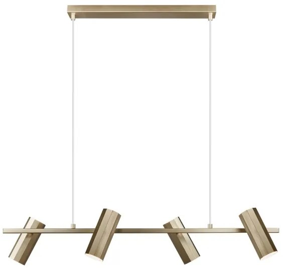 Nordlux - Závesný luster na lane ALANIS 4xGU10/15W/230V mosadz