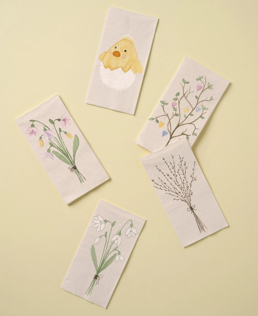 Ib Laursen Papierové servítky Snowdrops – 16 ks