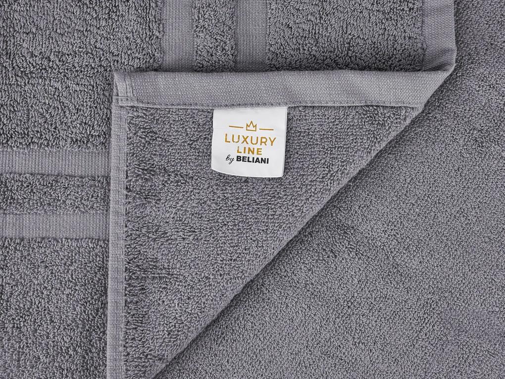 Sada 11 bavlnených uterákov sivá AREORA Beliani
