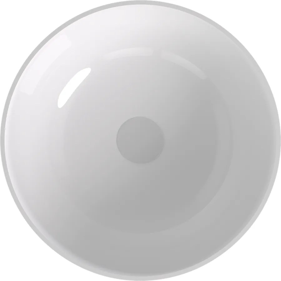 Polysan Polysan, BANERA ROUND umývadlo na dosku, liaty mramor, Ø 39 cm, biela, 14337