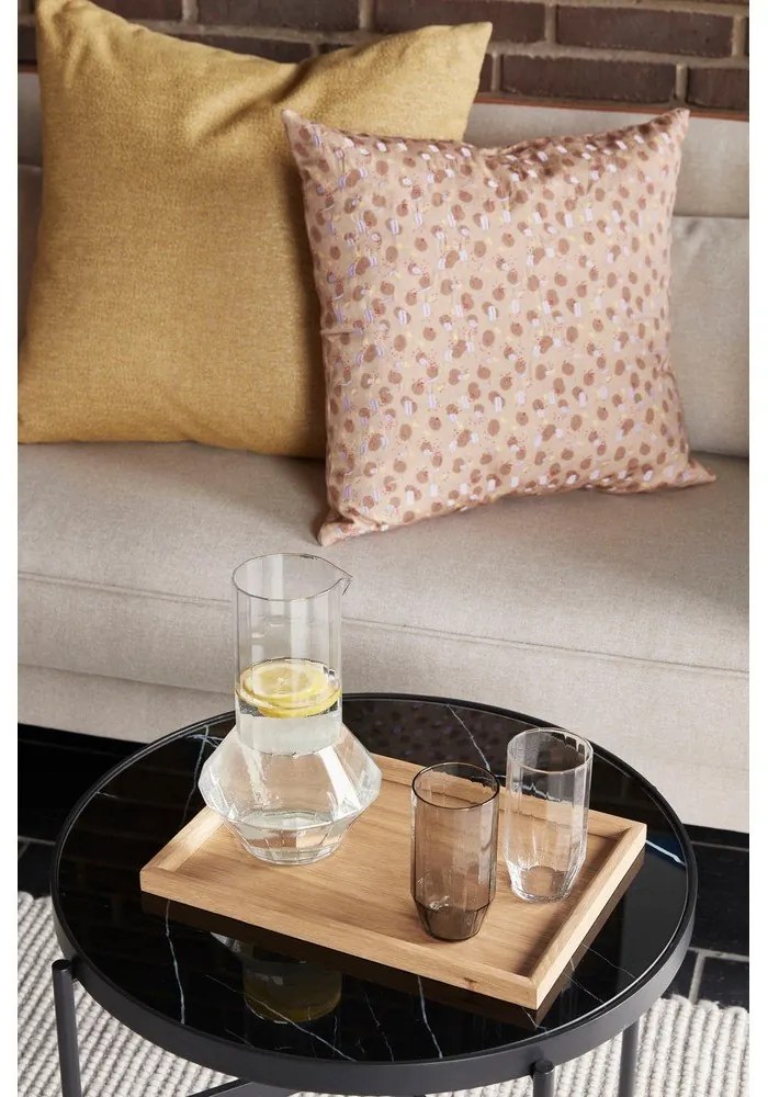 Žltý vankúš Hübsch Nela, 60 x 60 cm