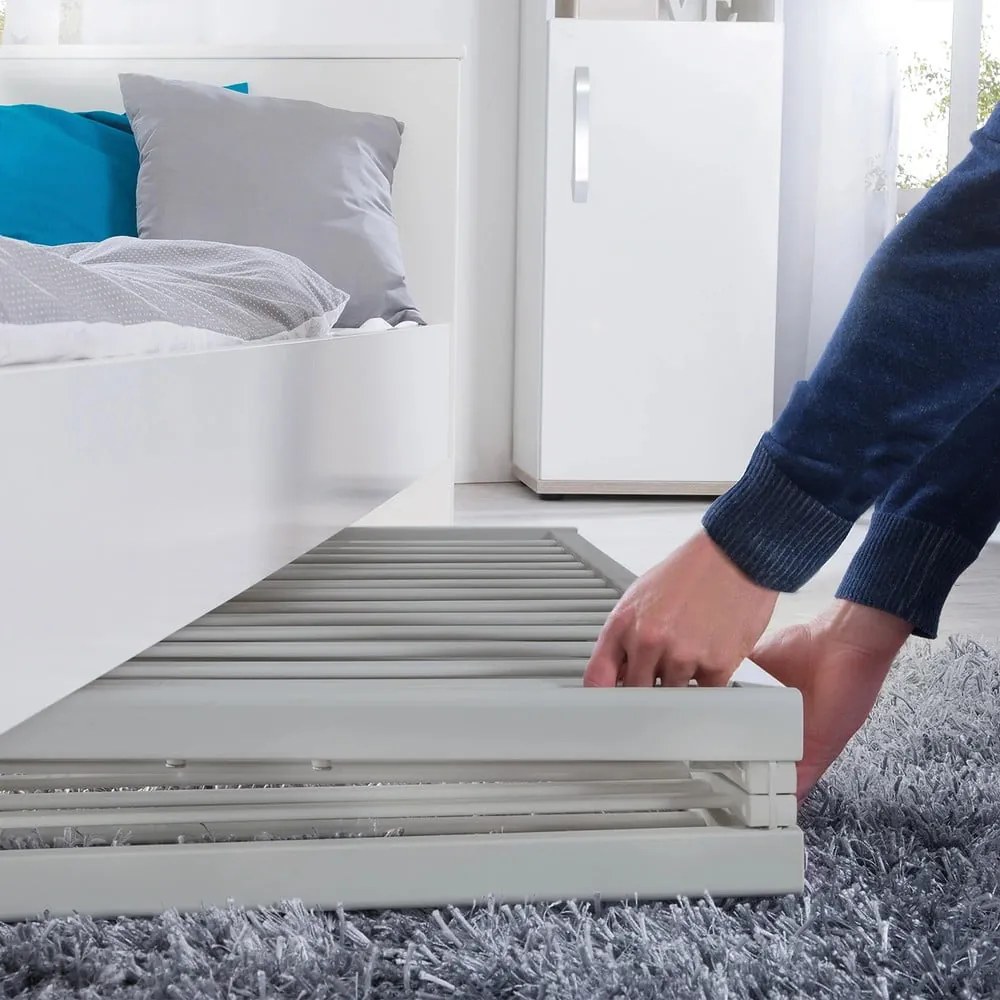 Sivá skladacia postieľka na kolieskach 60x120 cm Fold up – Roba