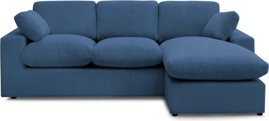 Modrá menčestrová rohová pohovka Belair – Bobochic Paris