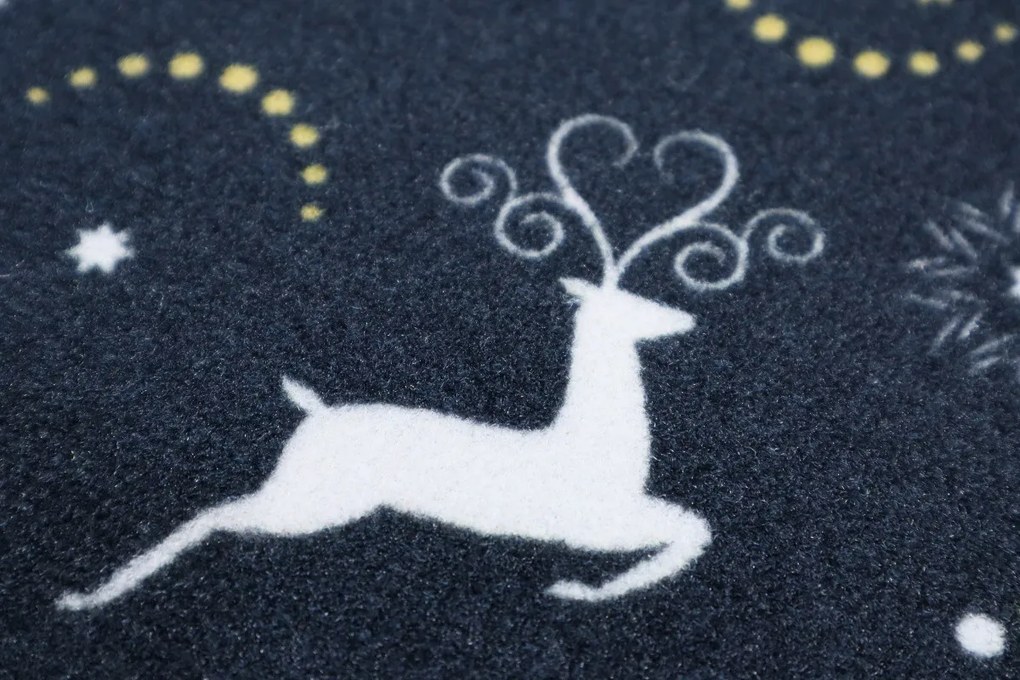 Rohožka vianočná Snehové vločky so sobmi, 40x60, viacfarebná, Mercury Flooring