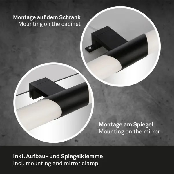 Briloner 3113-115 - LED Kúpeľňové osvetlenie zrkadla LED/12W/230V IP44 čierna