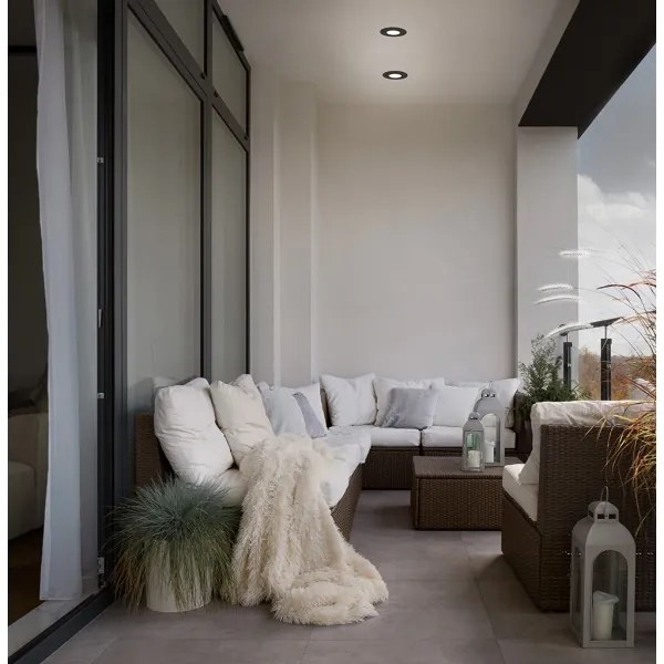 Azzardo AZ5390 -Kúpeľňové podhľadové svietidlo ROMOLO 1xGU10/50W/230V IP65 čierna