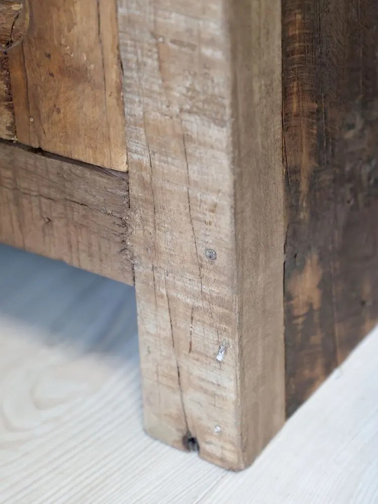 Hnedá antik drevená komoda z recyklovaného dreva Grimaud - 116*37*115 cm