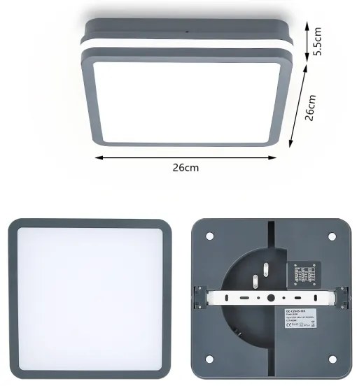 Brilagi - LED Vonkajšie svietidlo BENE LED/24W/230V 26x26 cm IP54