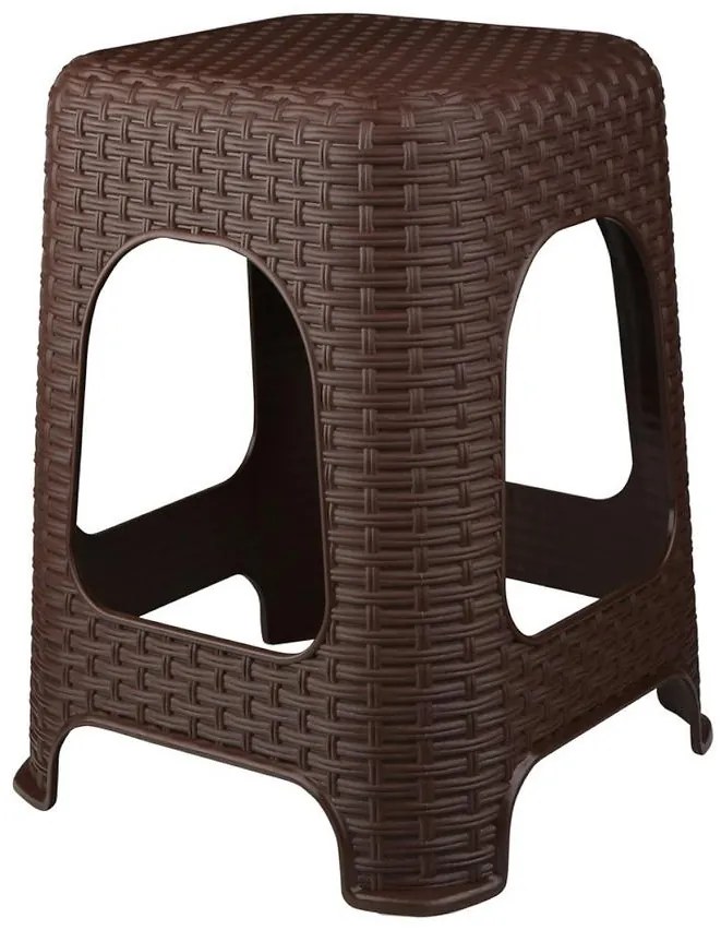 Taburetka Rattan hnedá