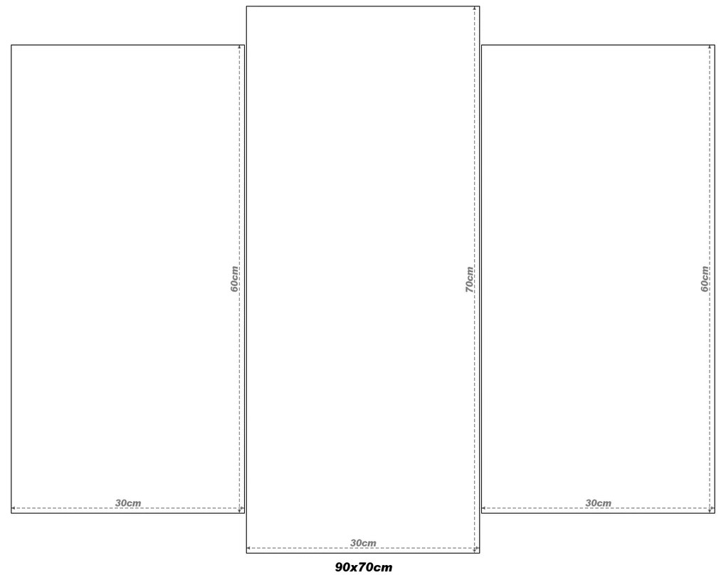 Gario Obraz s hodinami Stará cestička v Toskánsku - 3 dielny Rozmery: 30 x 90 cm