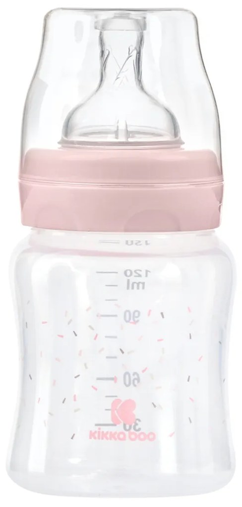 Dojčenská fľaša 120ml 0m+ Hippo Dreams Pink