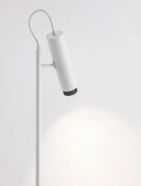 Dizajnová stojaca lampa Nessi Biela