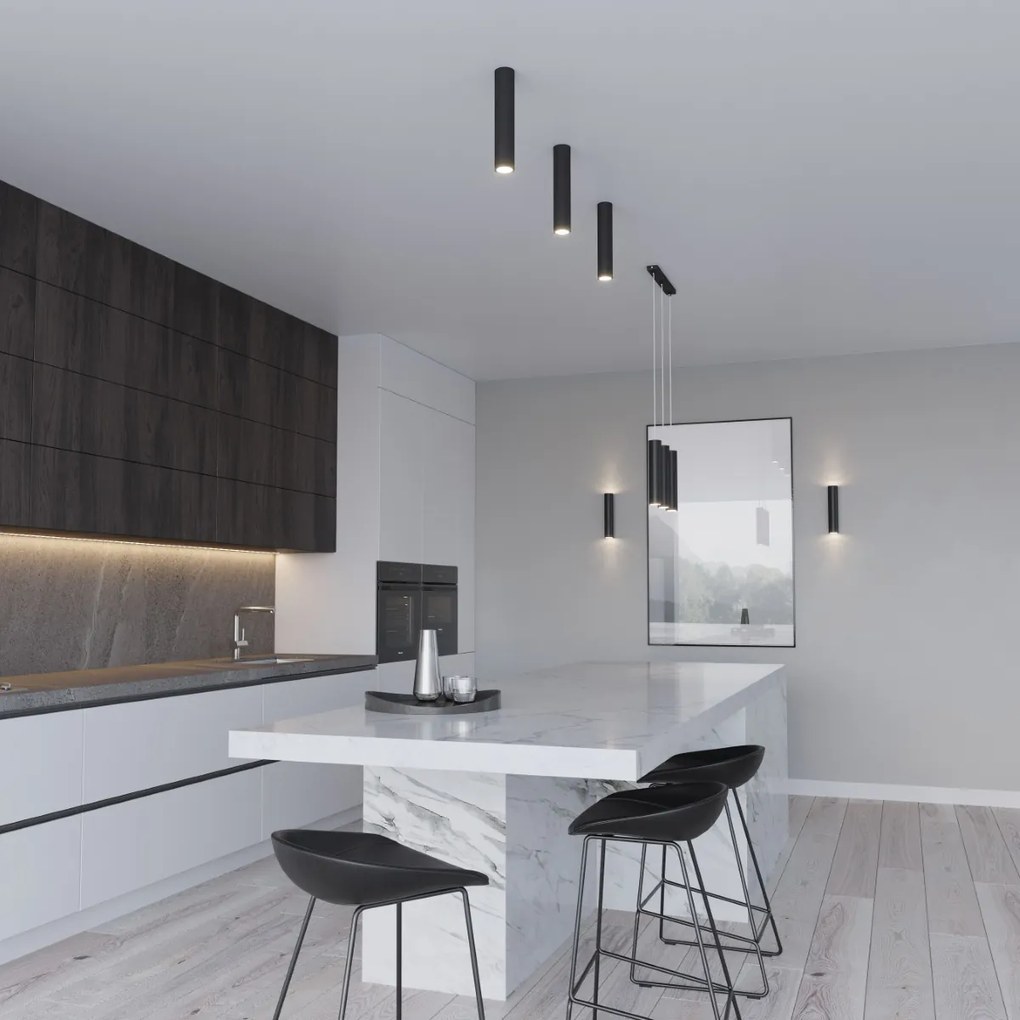 Závesné svietidlo Lagos, 2x čierne kovové tienidlo