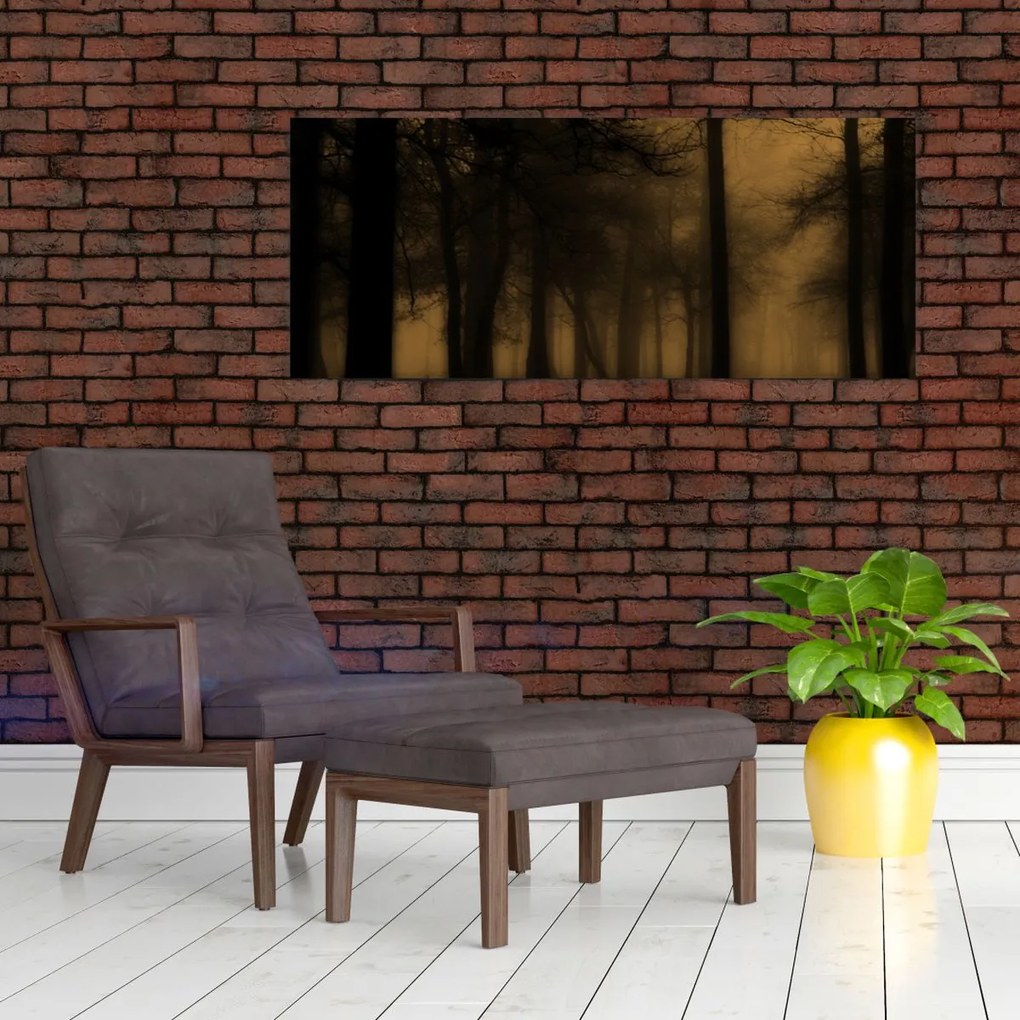 Obraz - Temný les (120x50 cm)