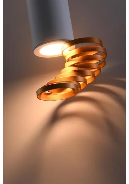 Bodové svietidlo TUBA 1xGU10/15W/230V biela/meď