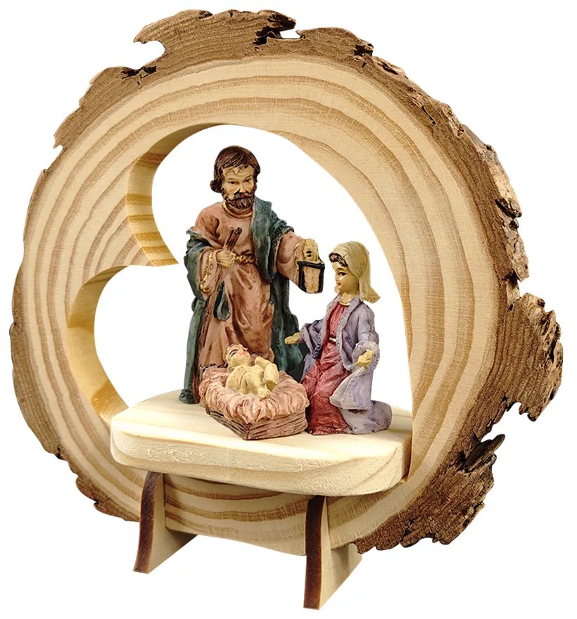 AMADEA Drevený betlehem s figúrkami, masívne drevo, 15 cm, český výrobok