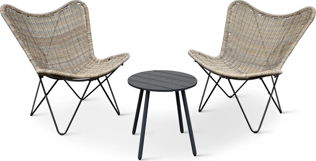Noela Balkónový set Lounge + 2x kreslo Edland