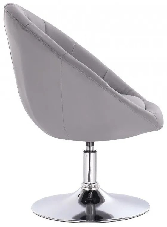 LuxuryForm DESIGN Kreslo VERA na striebornom tanieri - sivé