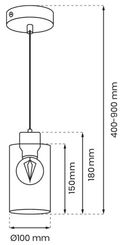 Luster na lanku MADERA 1xE27/60W/230V biela/drevo
