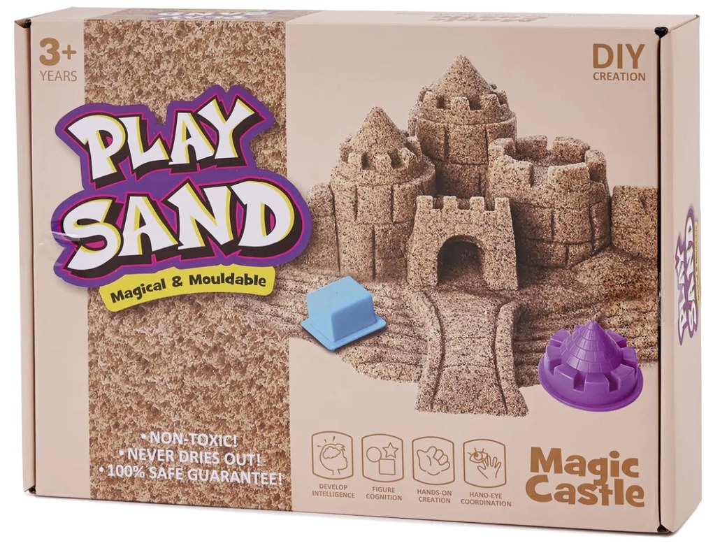 KIK Kinetický mesačný piesok 750g magický hrad + príslušenstvo