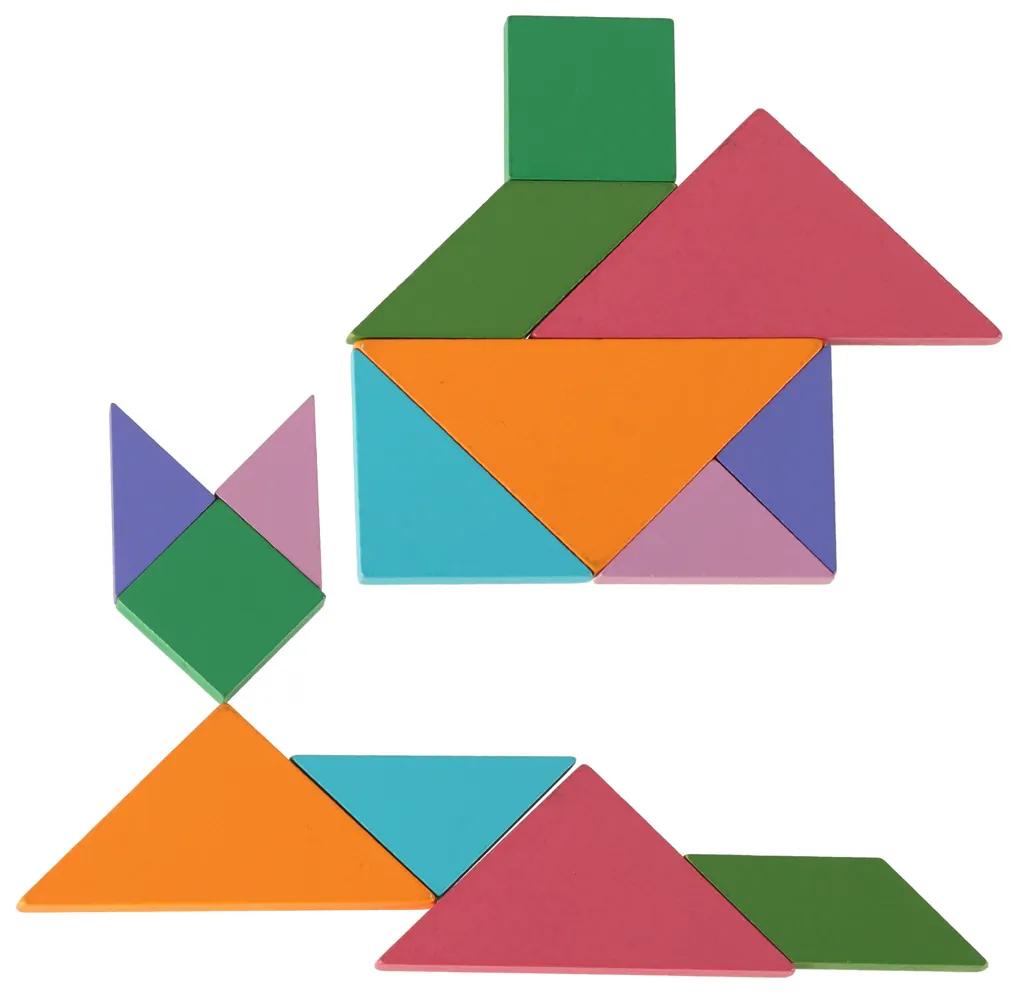 KIK Magnetické puzzle 3D tangramy