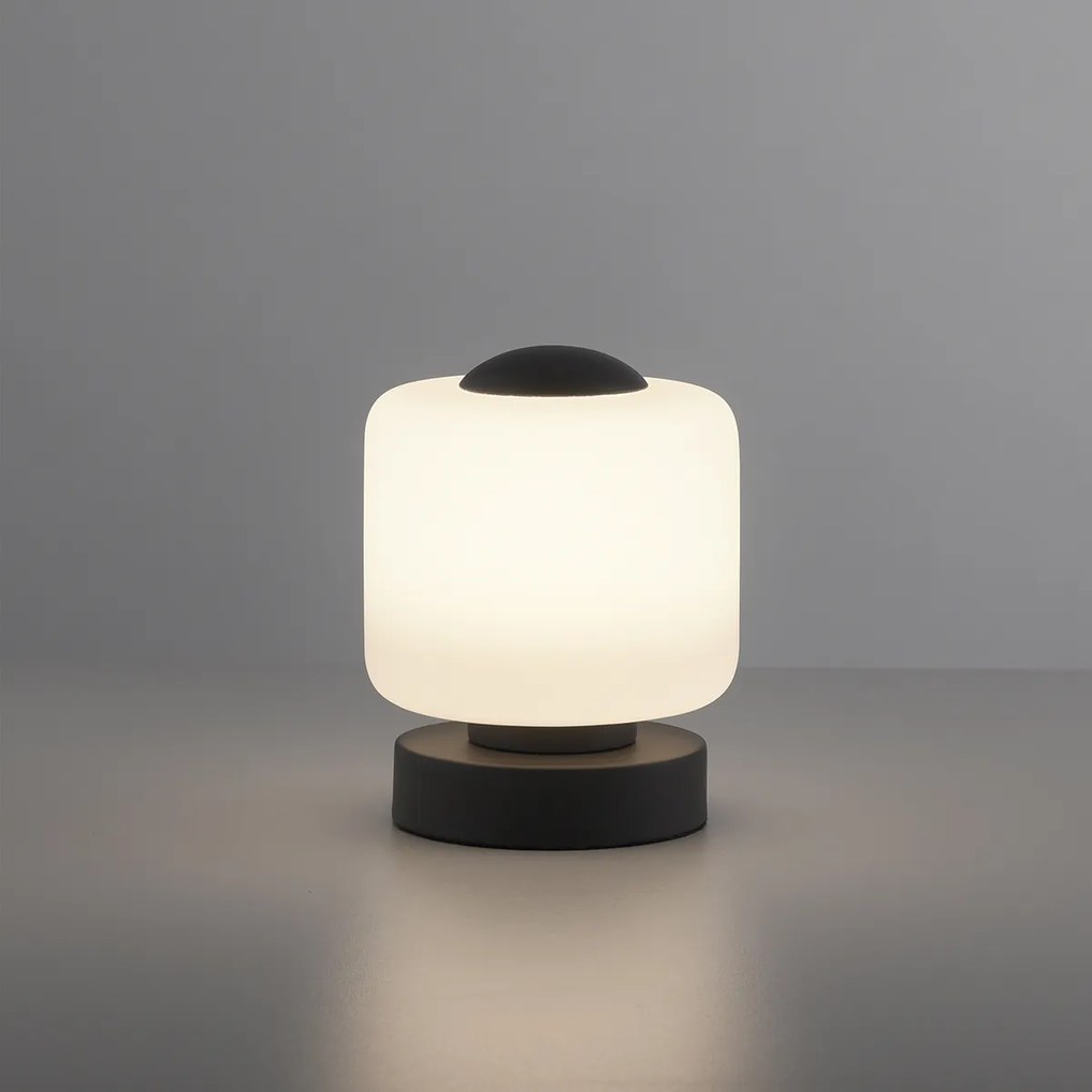 Stolná lampa tmavosivá vrátane LED 3-stupňovo stmievateľná dotykom - Mirko