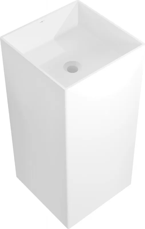 Mexen Xola-1 voľne stojaci umývadlo z konglomerátu 40 x 40 cm, biela mat - 26594000