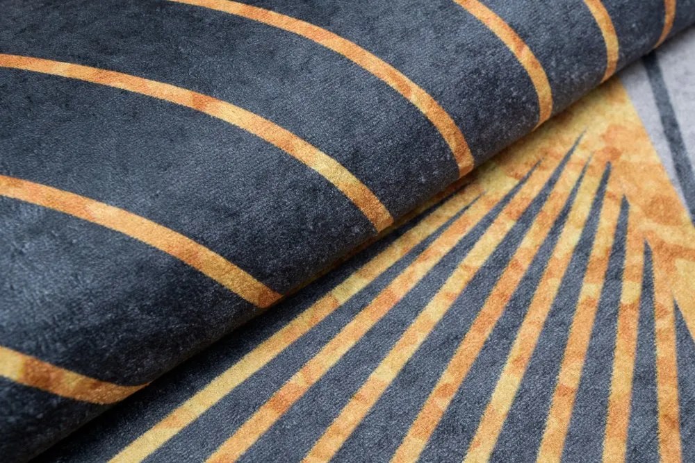 Sivý moderný koberec s jednoduchým vzorom Šírka: 80 cm | Dĺžka: 150 cm
