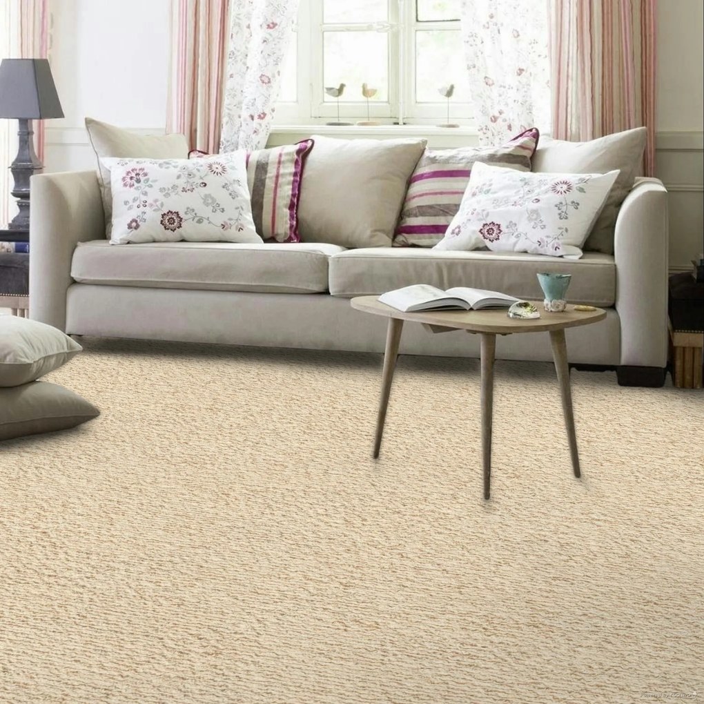 ITC, Koberec metráž Velveti 6913, na mieru, šíře 4m, béžová, twinback (filc+juta), obchodné priestory