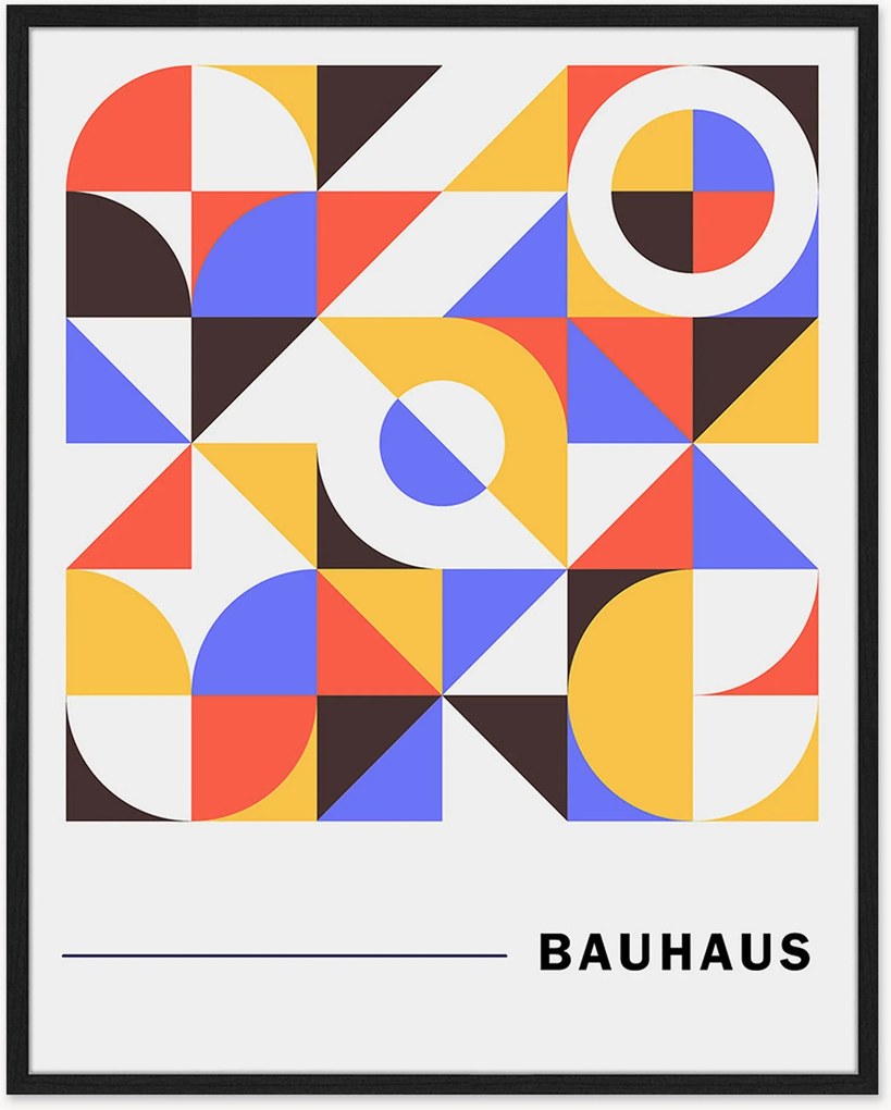 Nástenná dekorácia v ráme Retro Moderns Bauhaus Poster