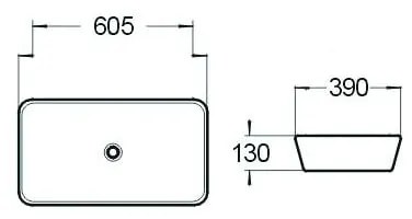Mexen MOIRA UMÝVADLO, 60x39 CM, BIELA, 21386000