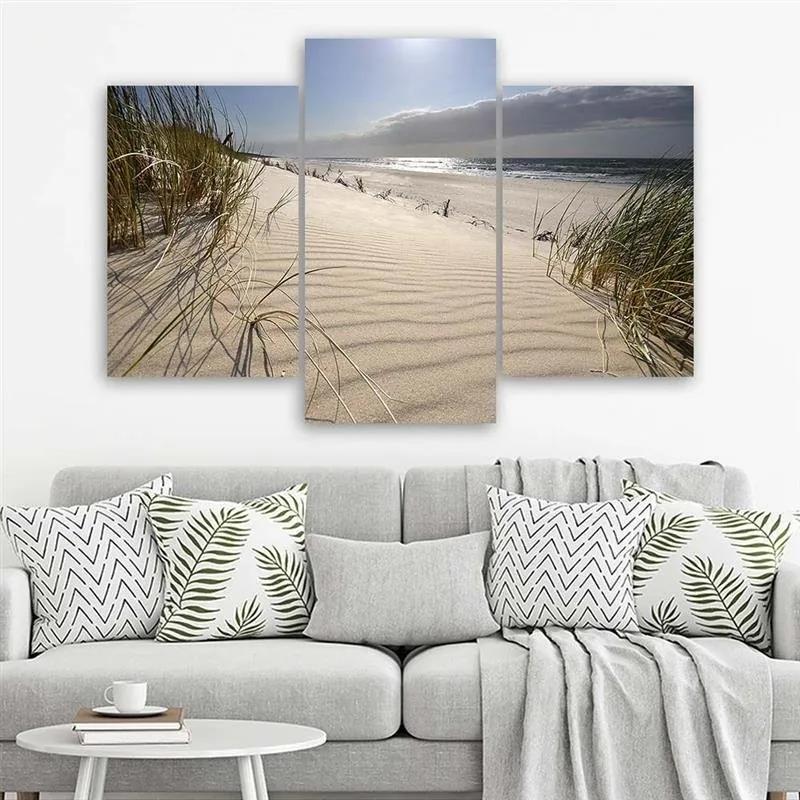Gario Obraz na plátne Duny na pláži - 3 dielny Rozmery: 60 x 40 cm