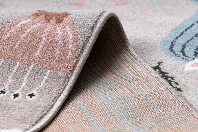 Detský kusový koberec Fun Unicorn with rainbow beige, 160x220, béžová, detská izba, Dywany Łuszczów