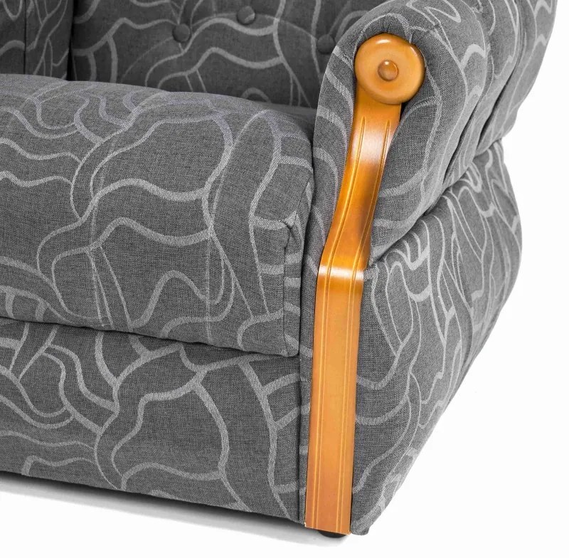 Sedacia súprava Carington, sivá (twist 21/jelša)