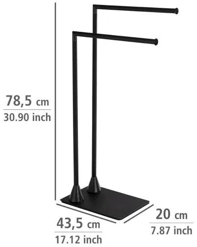WENKO 23711100 - Stojan na uteráky HELLA 41 x 79 cm čierny