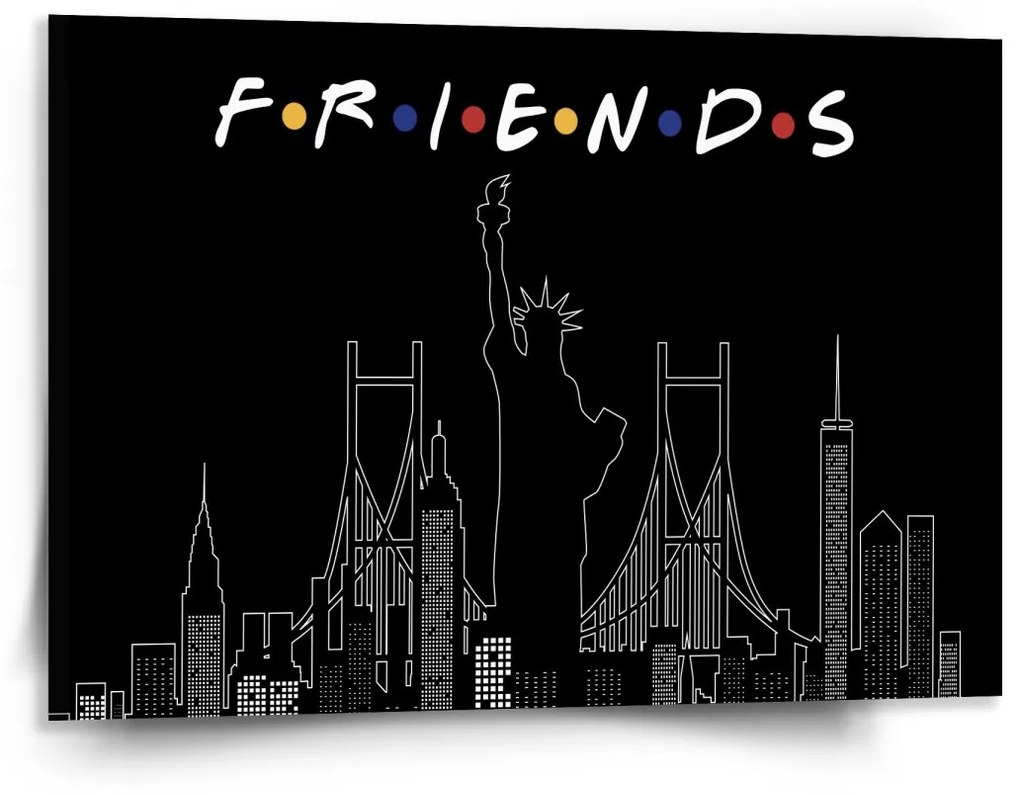 Sablio Obraz Seriál Priatelia FRIENDS Obrysy - 150x110 cm