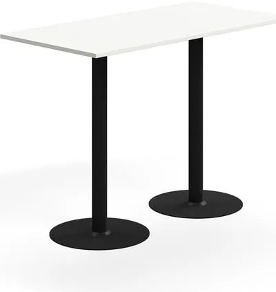 Barový stôl ALVA, 1400x700x1000 mm, HPL, čierna/biela