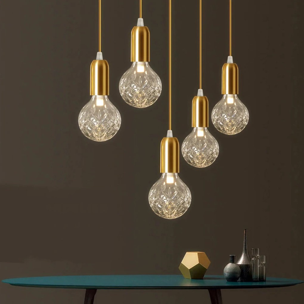 Toolight - závesná lampa Retro Gold G9 APP649-1CP, zlatá, OSW-08160