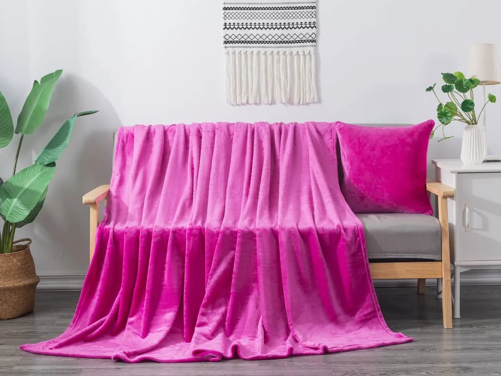 XPOSE® Mikroplyšová deka Exclusive - karmínová 200x230 cm