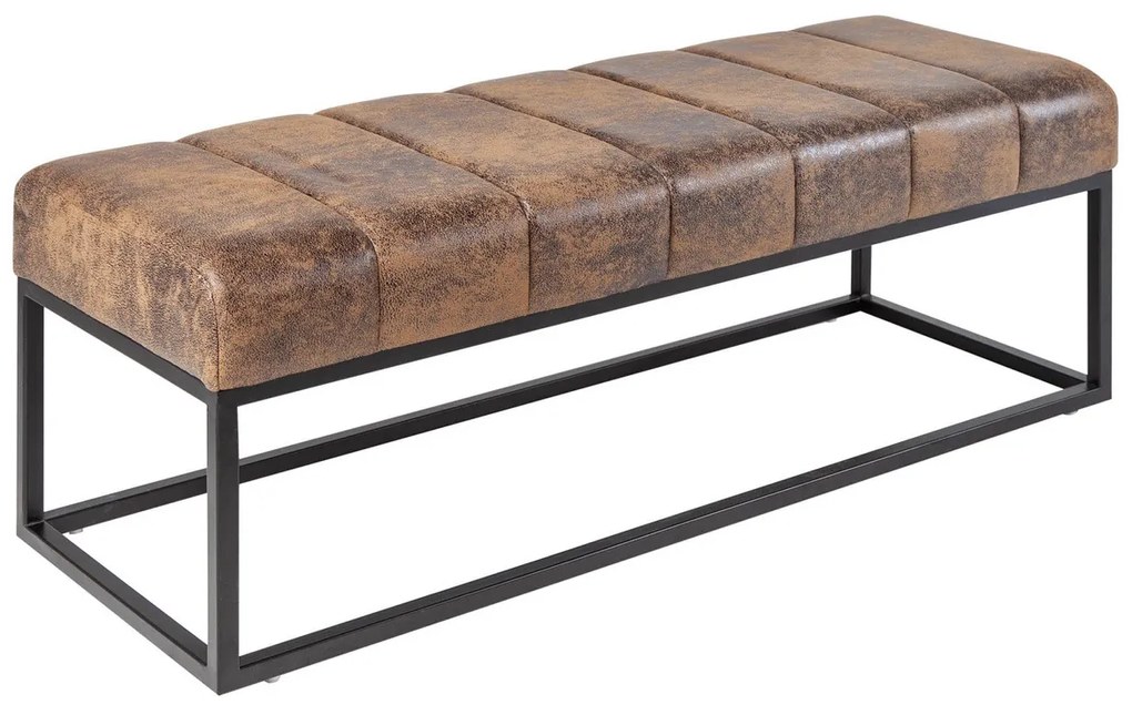 Dizajnová lavica Halle 110cm antik hnedá