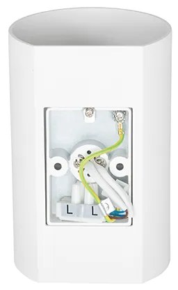 Okrúhla dizajnová nástenná lampa biela - Sabbir