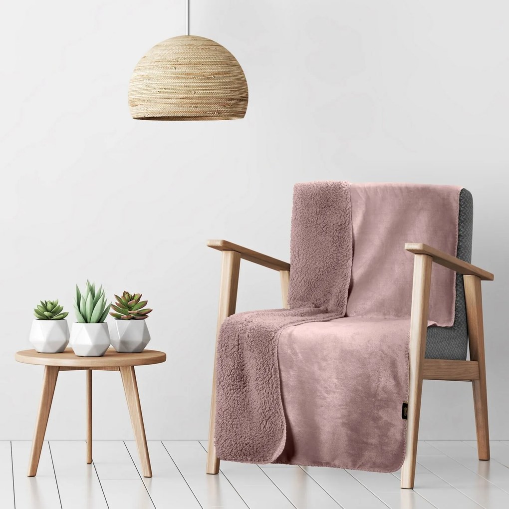 BUKLÉ DEKA TEDY 70X160 CM RUŽOVÁ