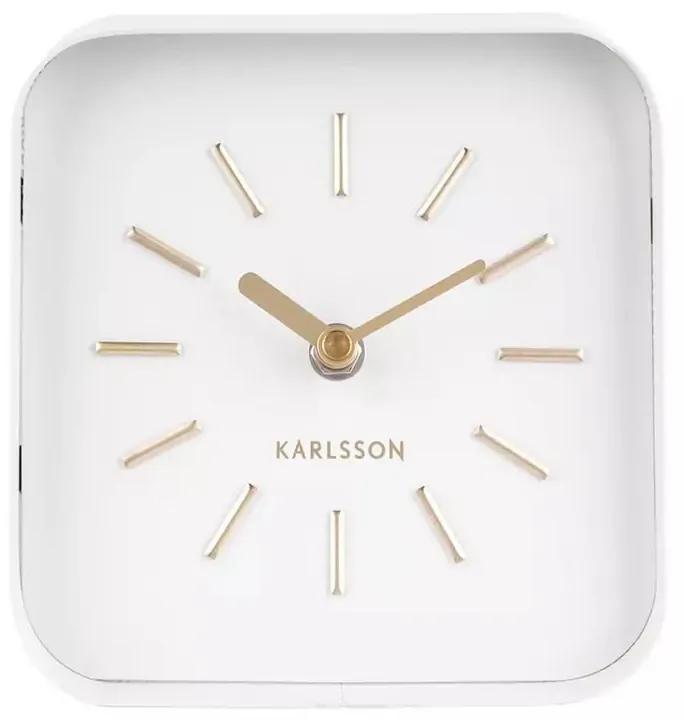 Stolné hodiny Squared biele 15 × 15 × 10cm