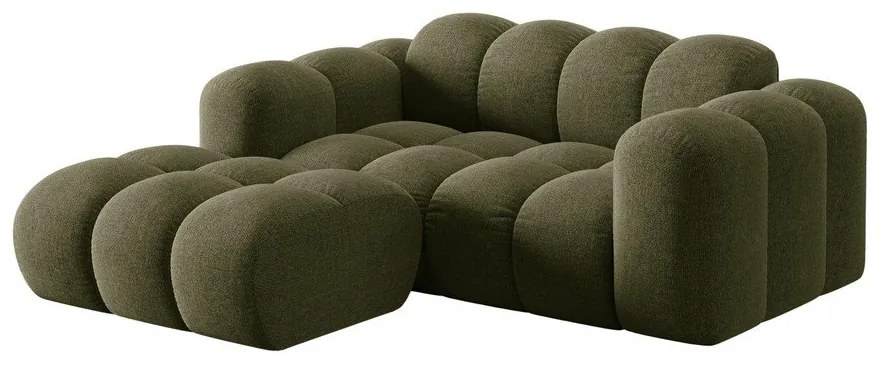 Zelená ženilková rohová pohovka (ľavý roh/s leňoškou) Treno – Cosmopolitan Design